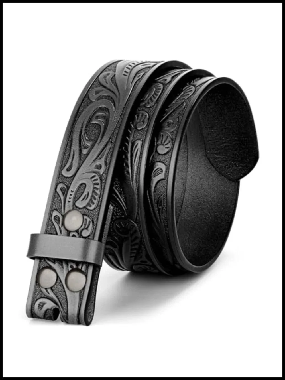 Western Leather Belt Strap for Men Women Cowboy Cowgirl Gifts
